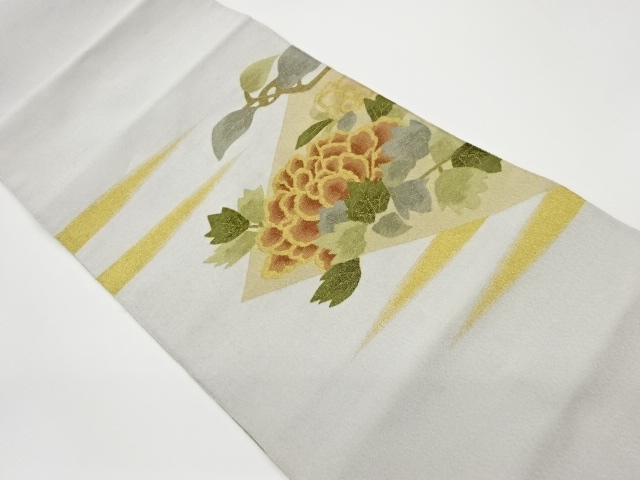 JAPANESE KIMONO / VINTAGE NAGOYA OBI / TSUZURE / WOVEN PEONY
